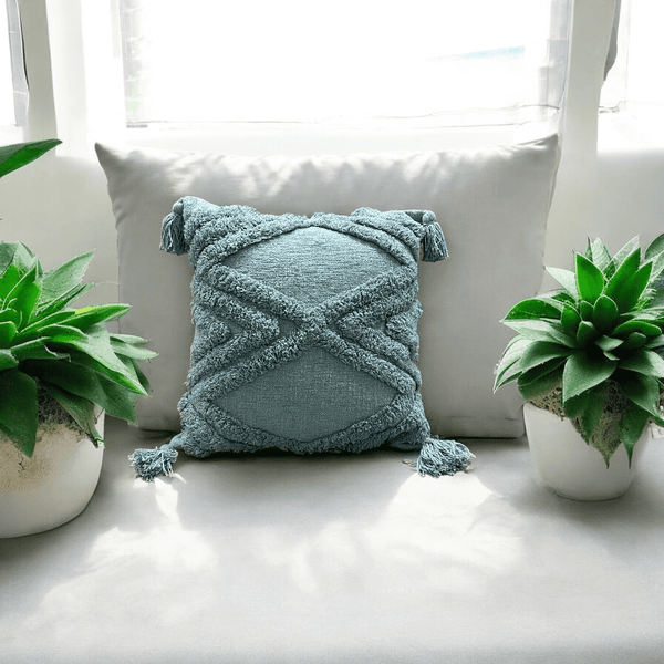 Ocean Breeze Tufted Cushion Cover