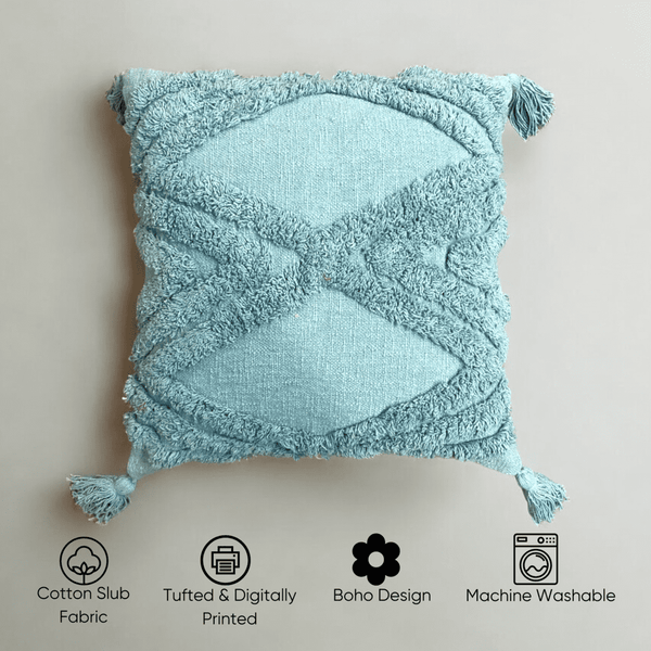 Ocean Breeze Tufted Cushion Cover