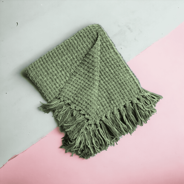 Khaki - Premium Chenille Sofa Throw