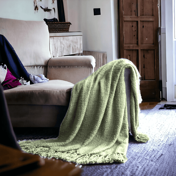 Khaki - Premium Chenille Sofa Throw