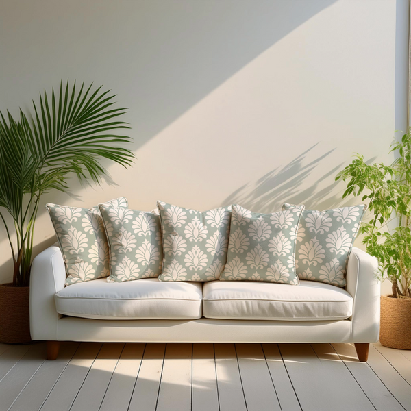 Ornate Festive Damask Velvet Cushion Cover