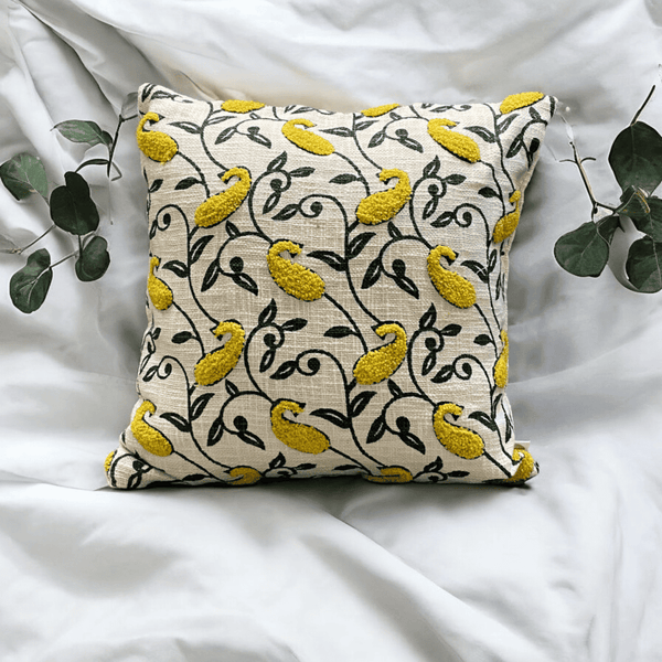 Paisley Vine Tufted Cushion Cover - Set of 5