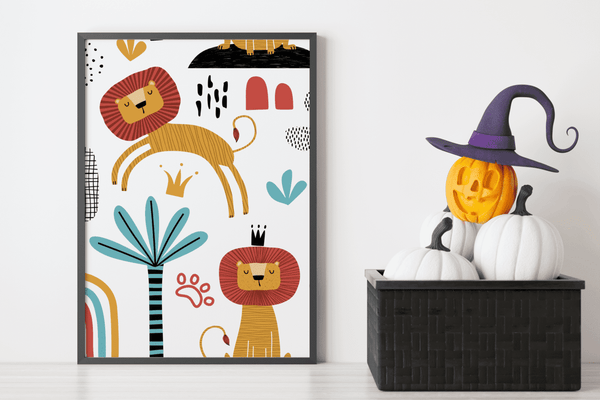 Regal Jungle Roar - Framed Wall Art