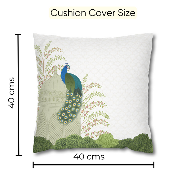 Royal Peacock Velvet Cushion Cover