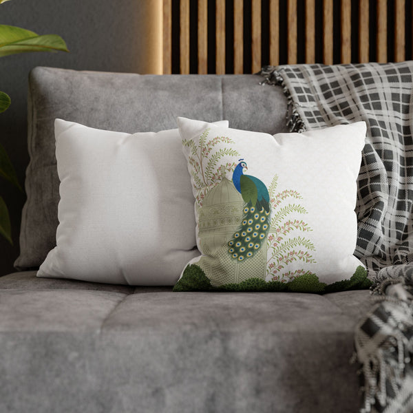 Royal Peacock Velvet Cushion Cover