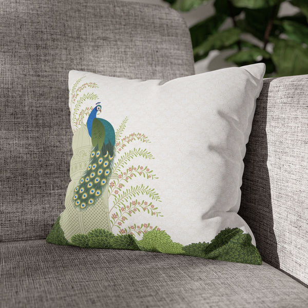 Royal Peacock Velvet Cushion Cover