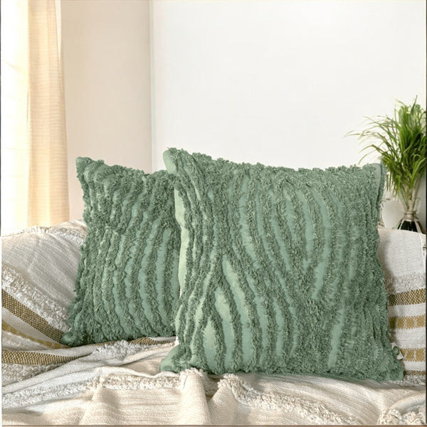 Sage Textures Tufted Cushion Cover