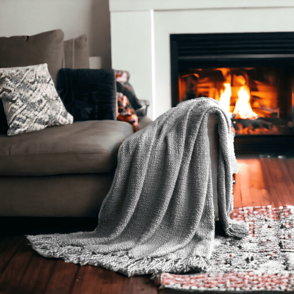 Khaki - Premium Chenille Sofa Throw