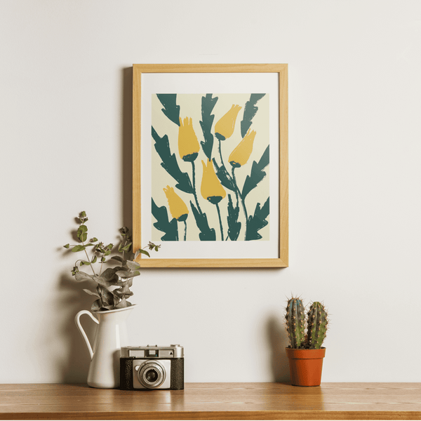 Spring Tulip Bloom Framed Artwork