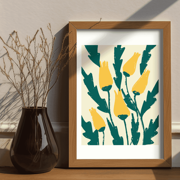 Spring Tulip Bloom Framed Artwork
