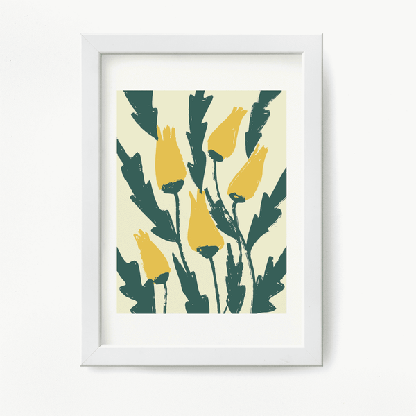 Spring Tulip Bloom Framed Artwork