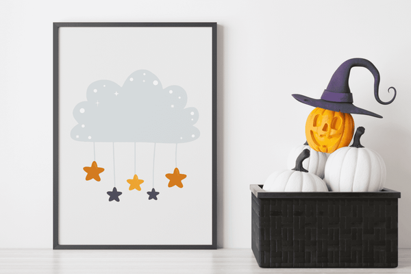 Starry Cloud Charms - Framed Wall Art