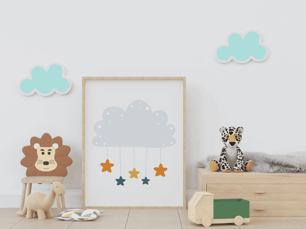 Starry Cloud Charms - Framed Wall Art