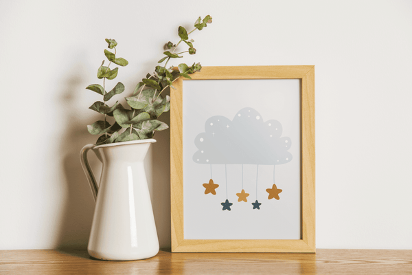 Starry Cloud Charms - Framed Wall Art