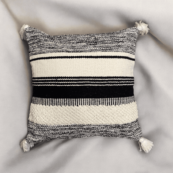 Striped Elegance Tufted Cushion Cover  - Set of 5