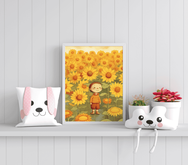 Sunflower Fields Forever - Framed Wall Art