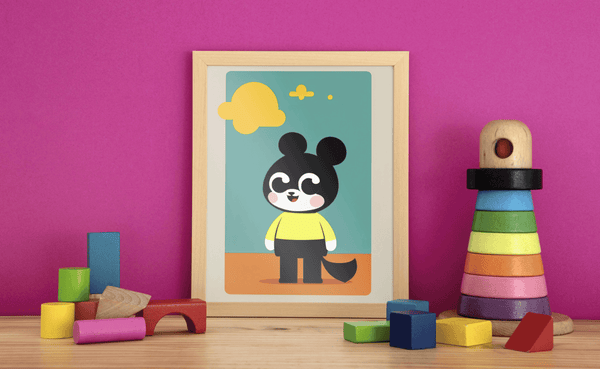 Sunny Day Panda - Framed Wall Art