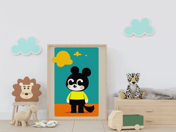 Sunny Day Panda - Framed Wall Art