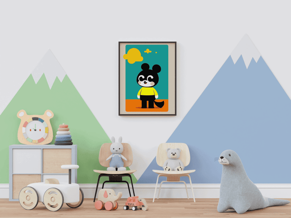 Sunny Day Panda - Framed Wall Art