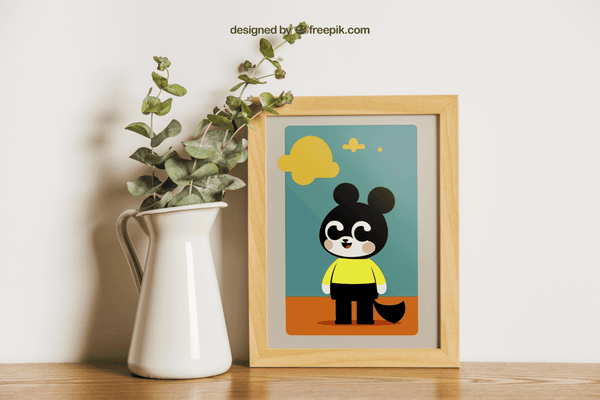 Sunny Day Panda - Framed Wall Art