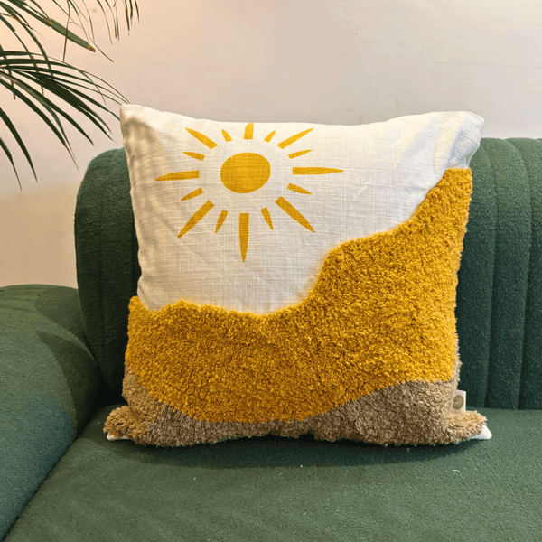 Sunny Horizon Tufted Cushion Cover