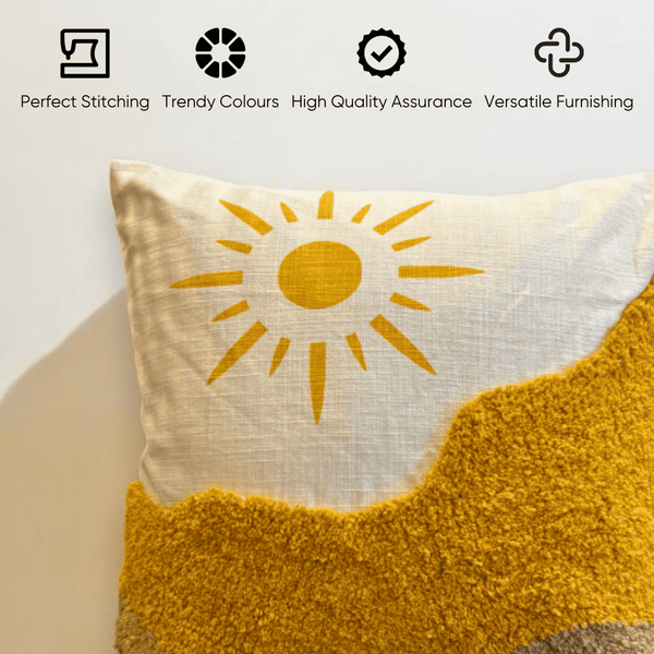 Sunny Horizon Tufted Cushion Cover - Set of 5