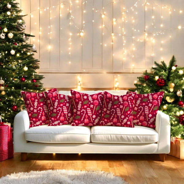 Sweet Treats Velvet Christmas Cushion Cover