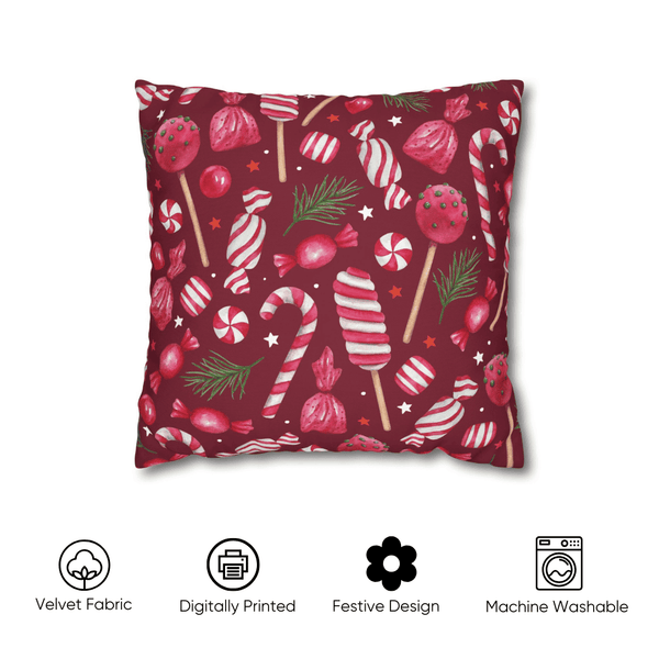 Sweet Treats Velvet Christmas Cushion Cover