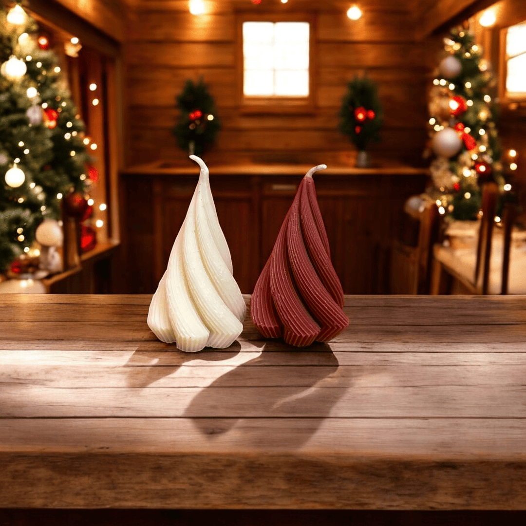 Swirl Glow Christmas Soy Wax Candle Set of 2
