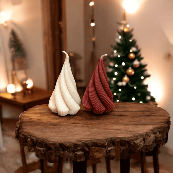 Swirl Glow Christmas Soy Wax Candle Set of 2