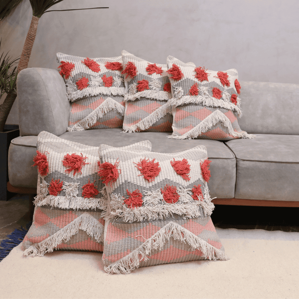 Tufted Boho Charm Cushion Cover - Set of 5