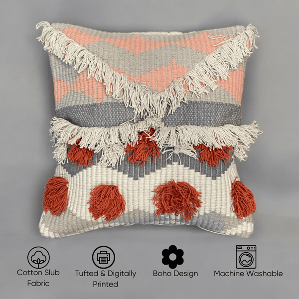 Tufted Boho Charm Cushion Cover - Set of 5