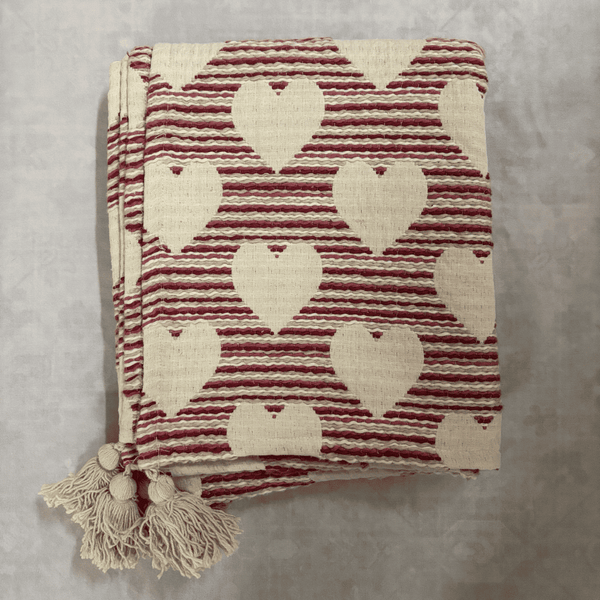 Valentine’s Love Hearts Sofa Throw