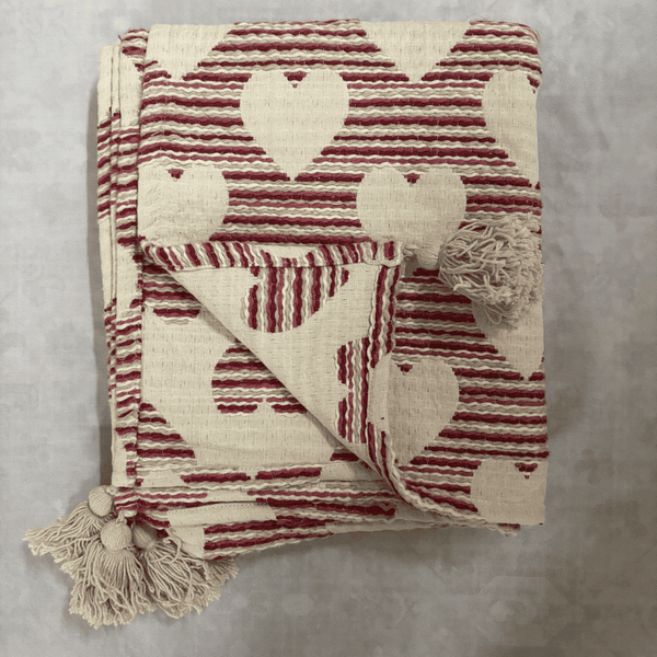 Valentine’s Love Hearts Sofa Throw