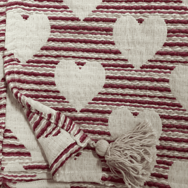 Valentine’s Love Hearts Sofa Throw