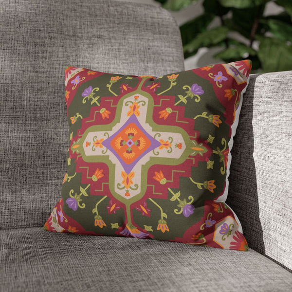 Vintage Festive Floral Velvet Cushion Cover