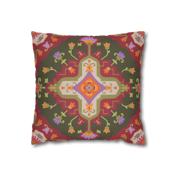 Vintage Festive Floral Velvet Cushion Cover