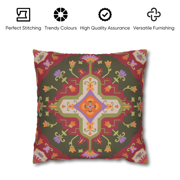 Vintage Festive Floral Velvet Cushion Cover