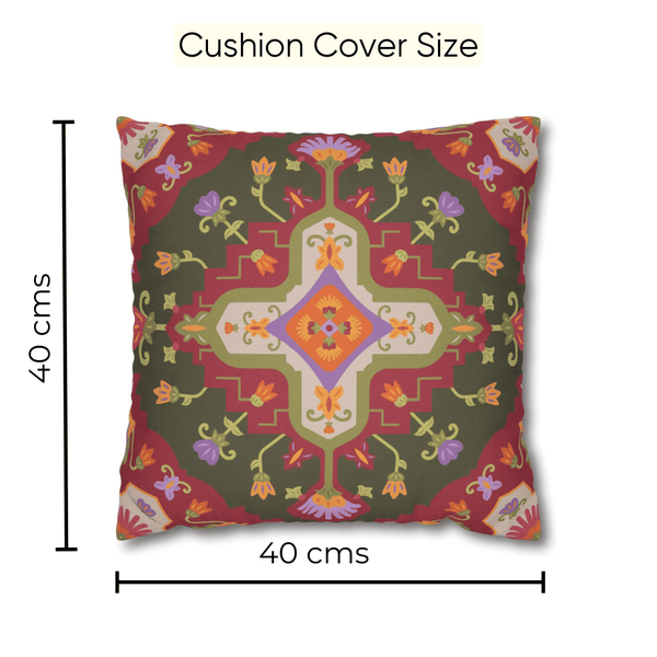 Vintage Festive Floral Velvet Cushion Cover
