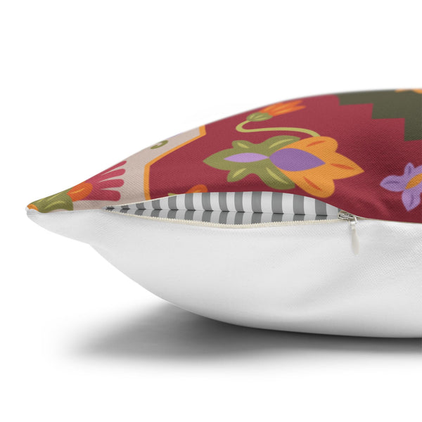 Vintage Festive Floral Velvet Cushion Cover