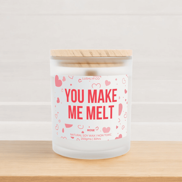 You Make Me Melt Valentine’s Rose Soy Wax Candle
