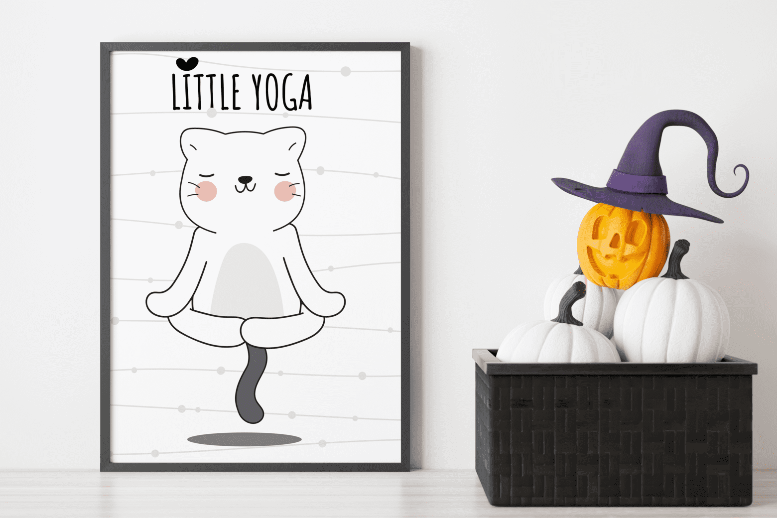 Zen Kitty - Framed Wall Art