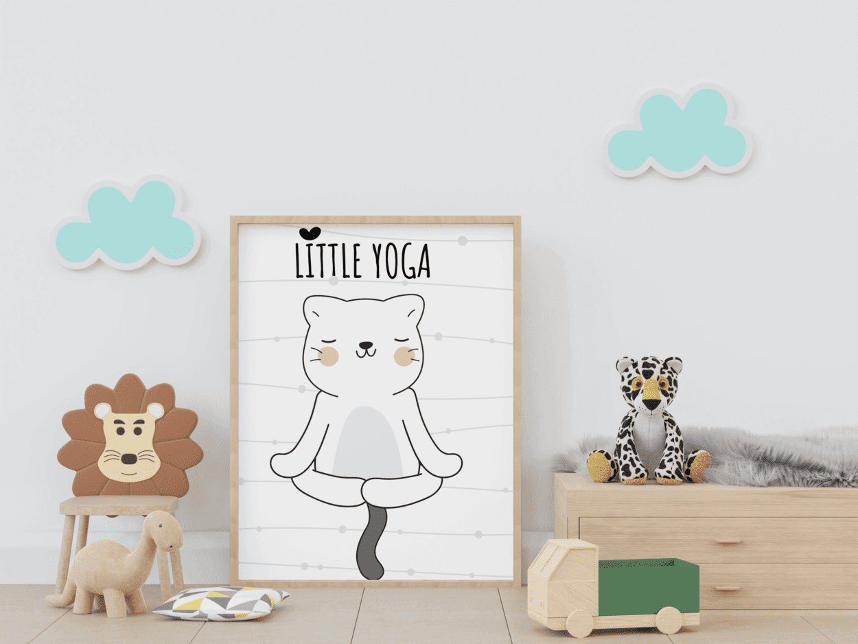 Zen Kitty - Framed Wall Art