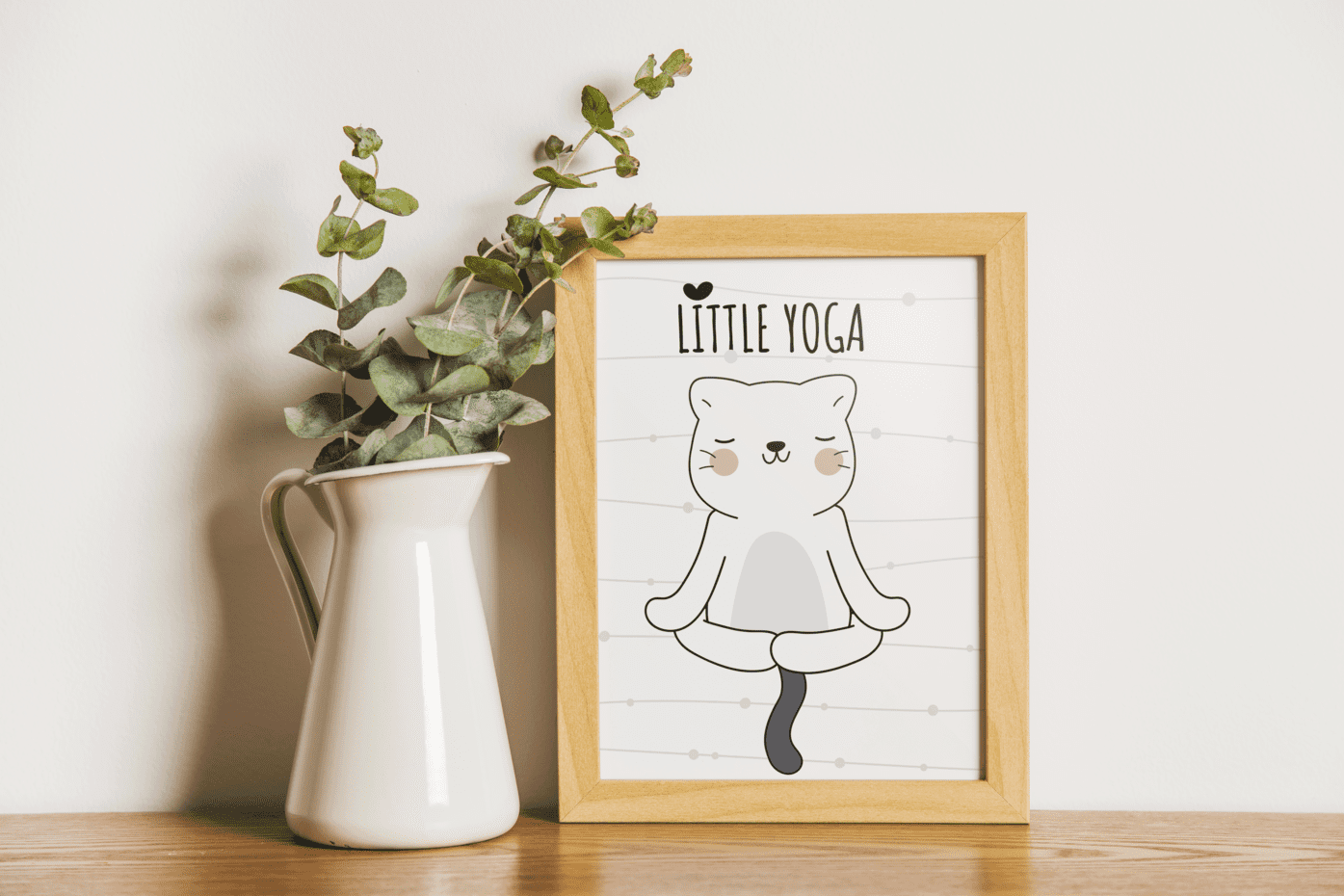 Zen Kitty - Framed Wall Art