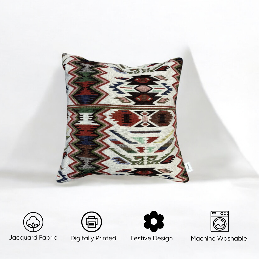 Zigzag Fiesta Jacquard Cushion Cover