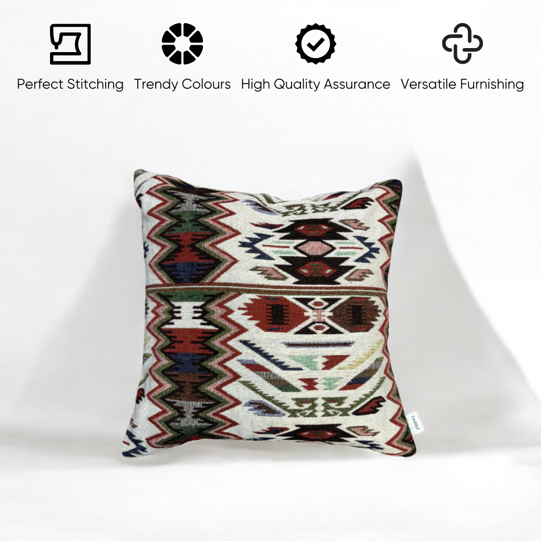 Zigzag Fiesta Jacquard Cushion Cover