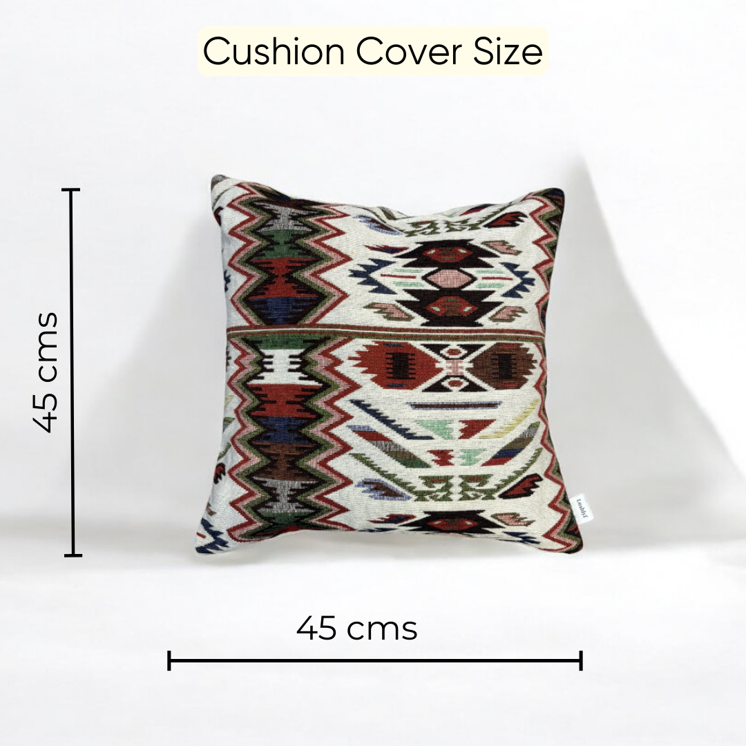 Zigzag Fiesta Jacquard Cushion Cover