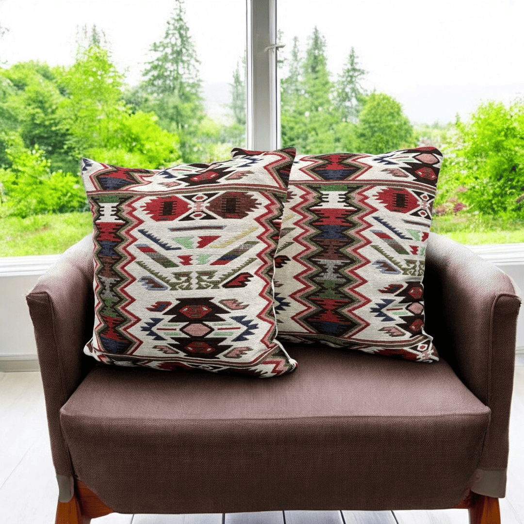 Zigzag Fiesta Jacquard Cushion Cover