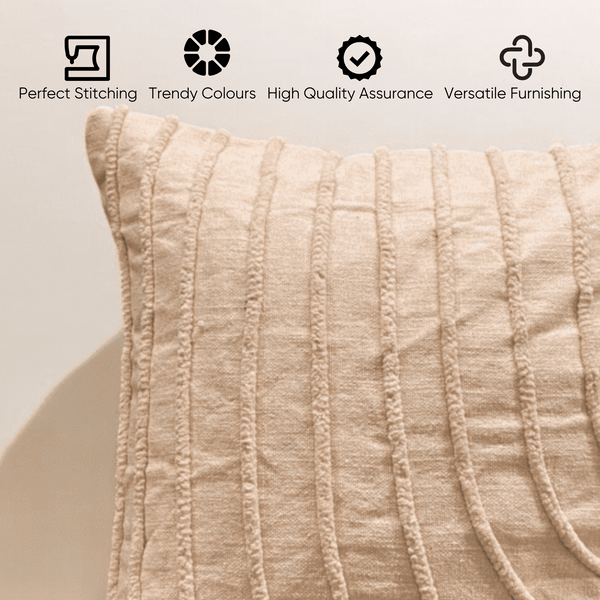 Blush Wave Tufted Cushion Cover- Set of 5