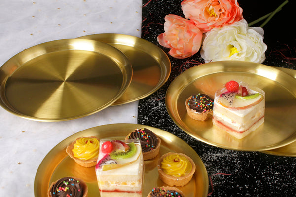 Paramparagat Upyogita Swarna Devyani 7' Brass Dessert Plates
